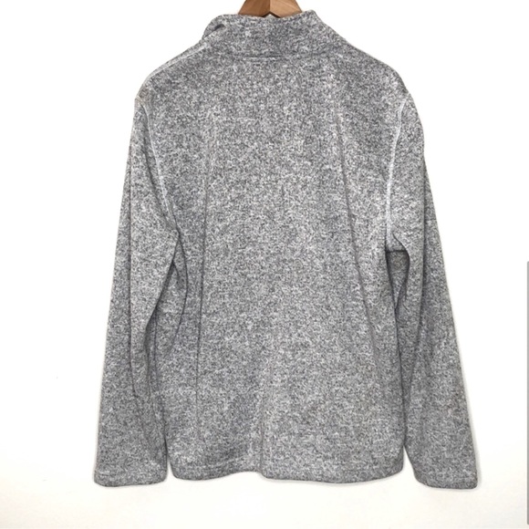 Nautica gray pullover sweater sz large quarter zip - Picture 3 of 4